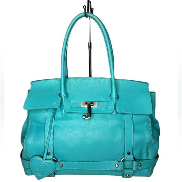 Juicy Couture Handbags - JUICY COUTURE XL VINTAGE TIFFANY BLUE BAG Extremely Rare